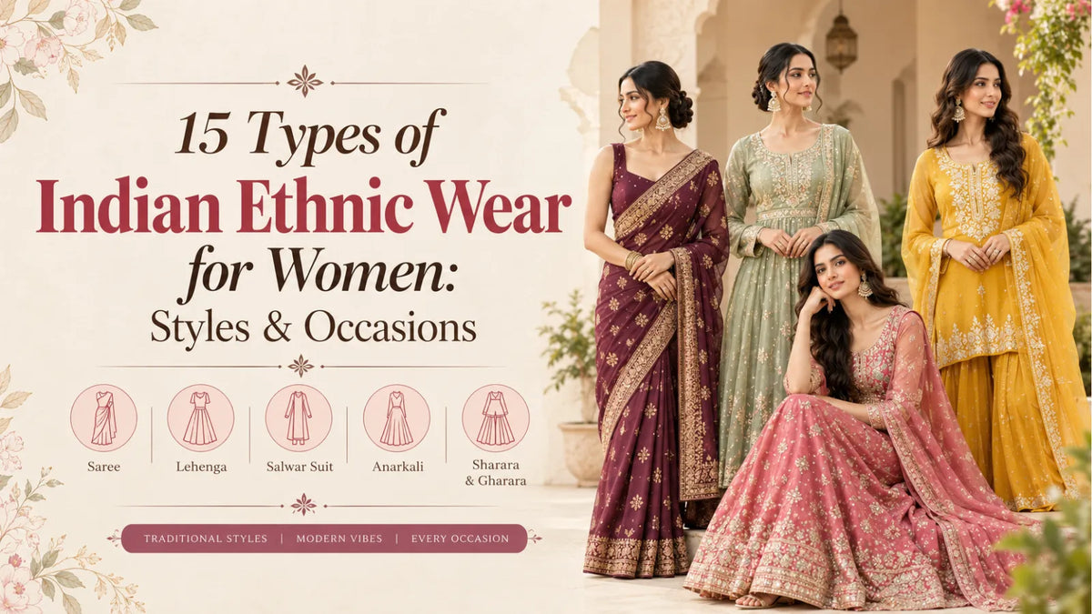 15 Types of Indian Ethnic Wear for Women: Styles &amp; Occasions
