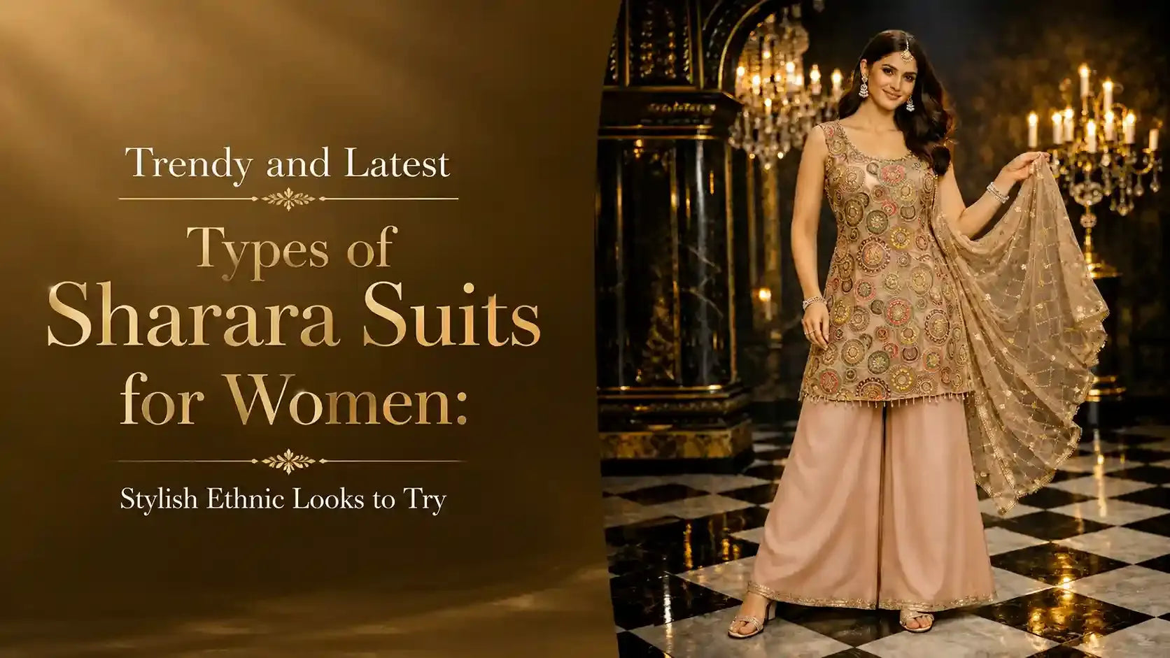 Trendy and Latest Types of Sharara Suits for Women: Stylish Ethnic Looks to Try