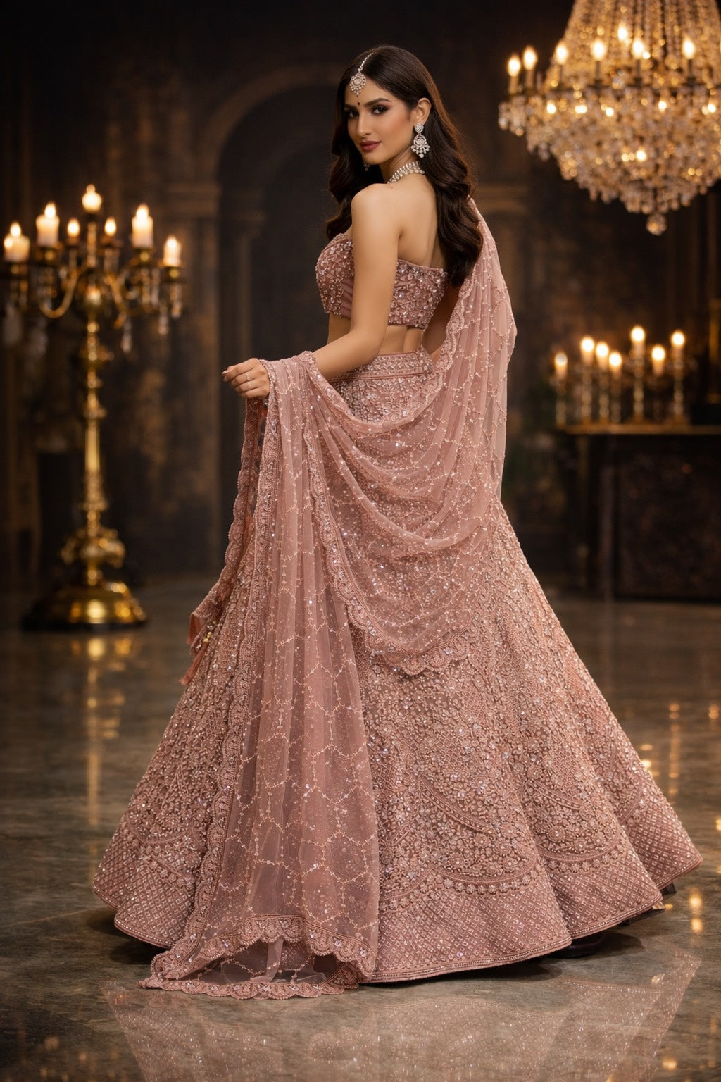 Velour Grace Lehenga