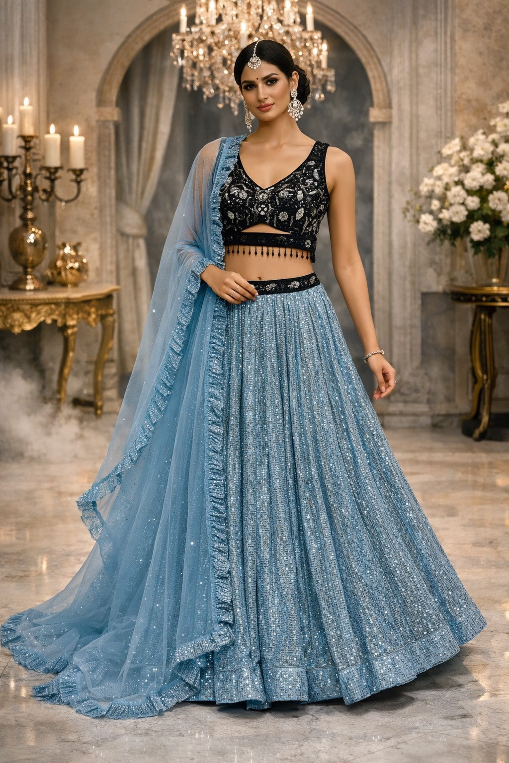 Blue Belle Lehenga