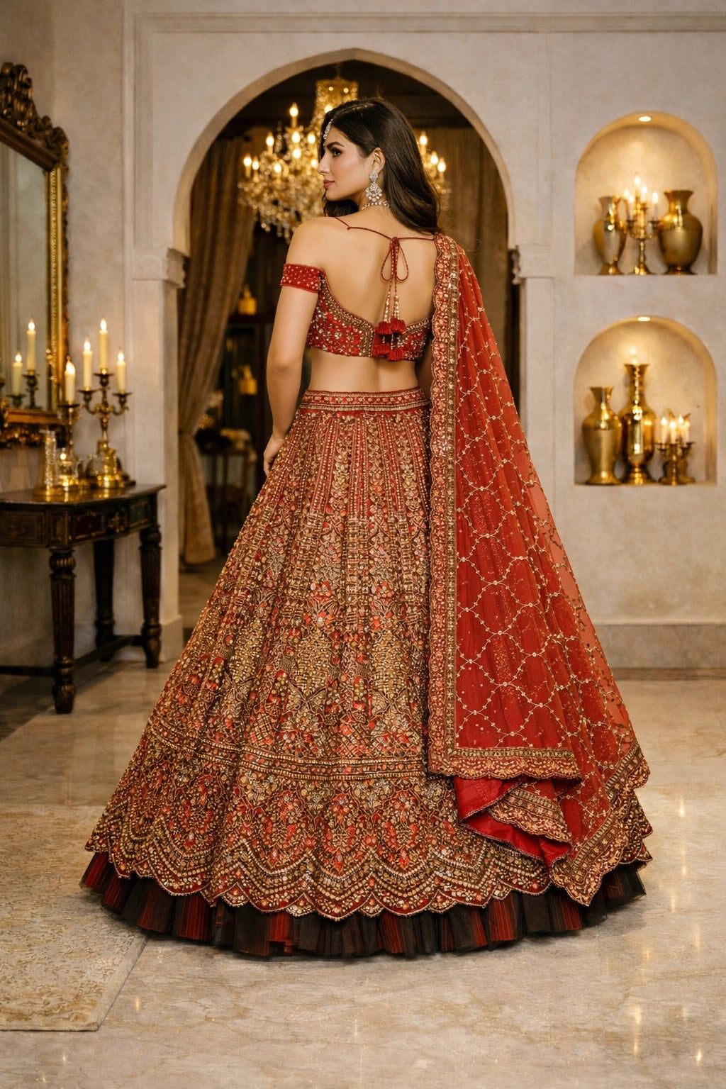 Crimson Heritage Lehenga
