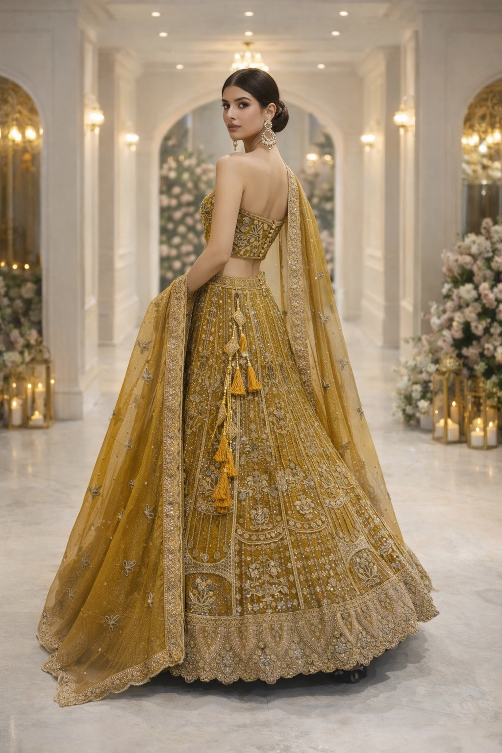 Golden Aura Embroidered Lehenga