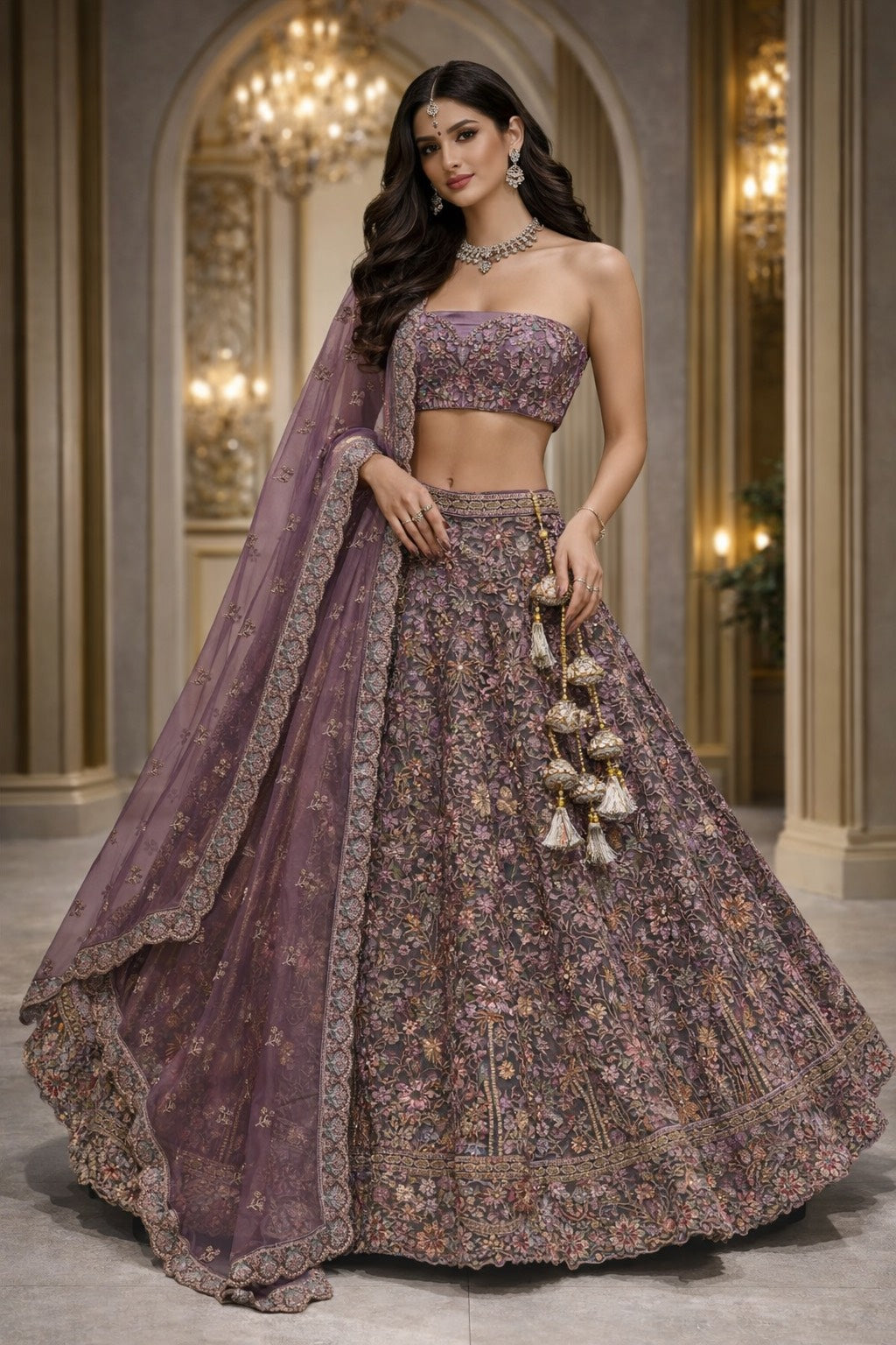 Floral Grace Embroidered Lehenga