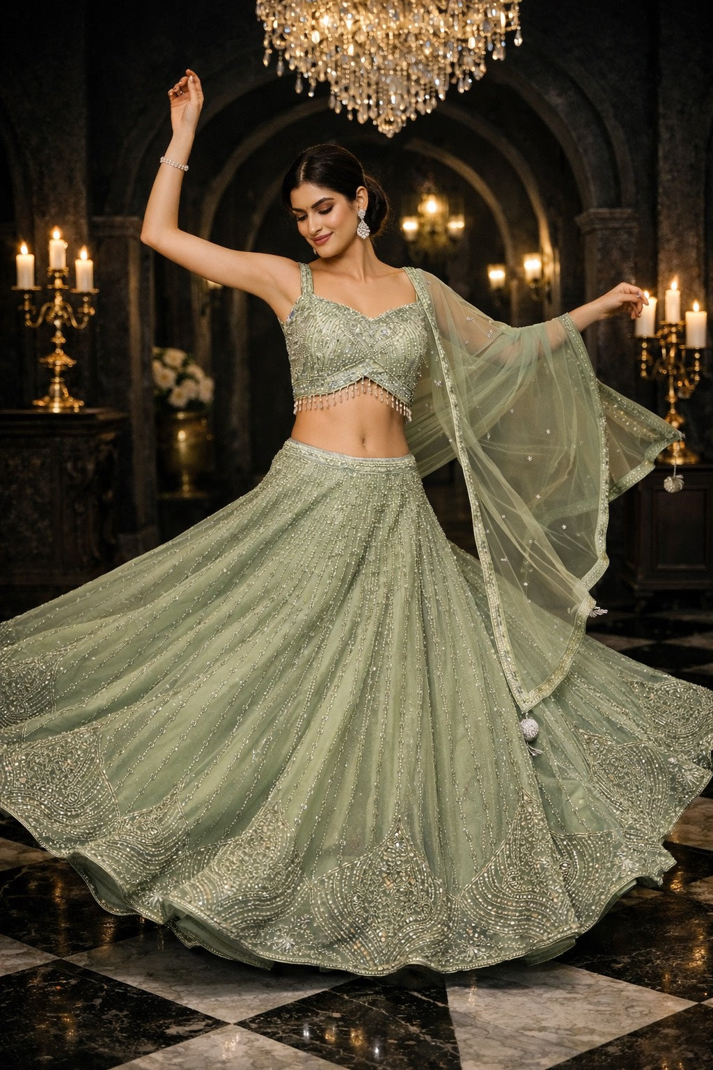 Amber Glow Lehenga