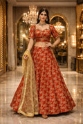 Ruby Bloom Brocade Lehenga