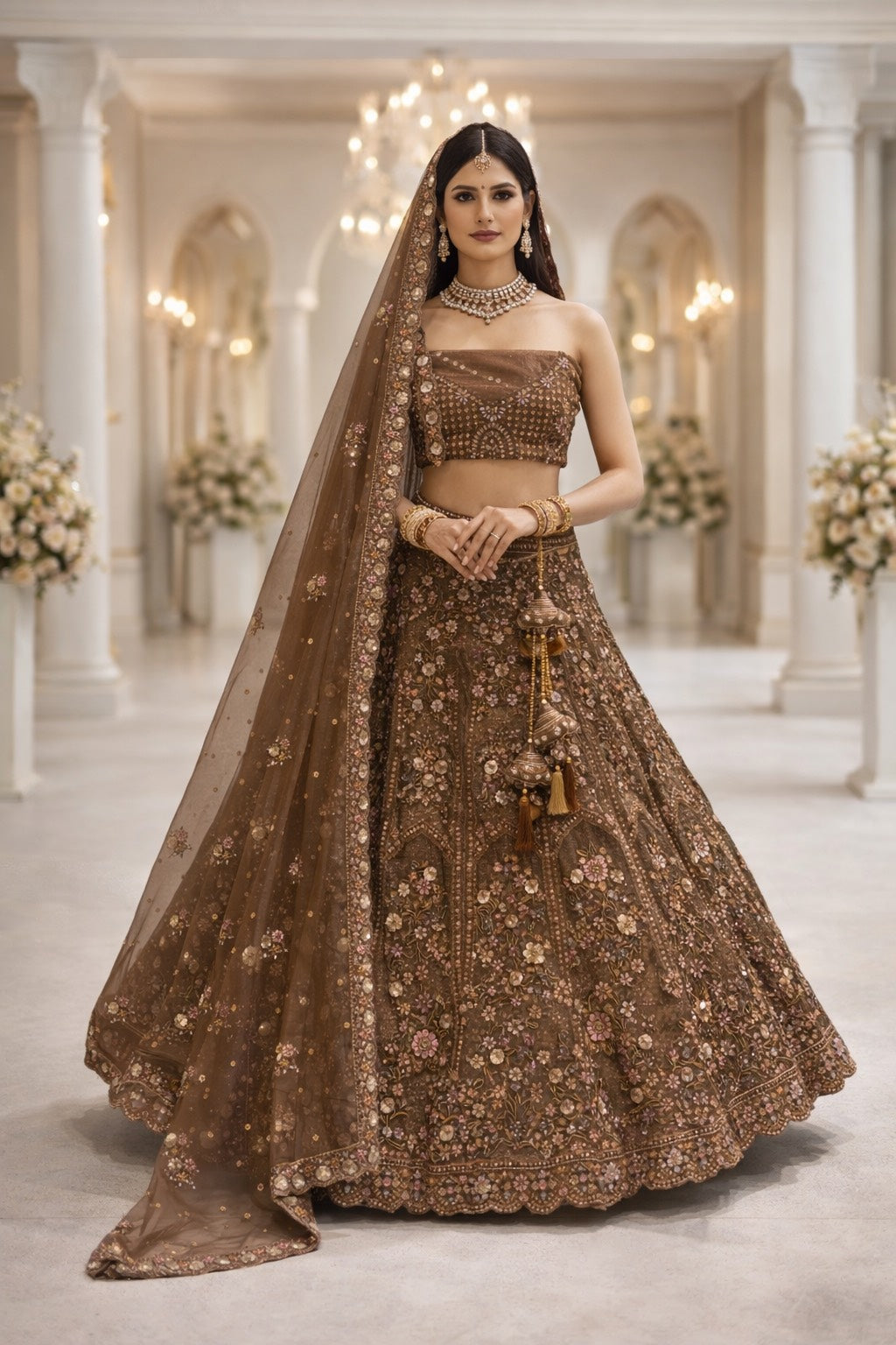 Rose Embroidered lehenga