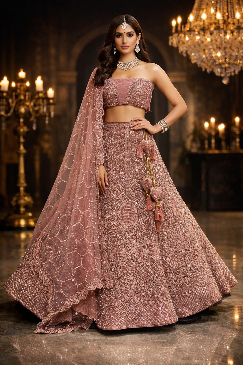 Velour Grace Lehenga