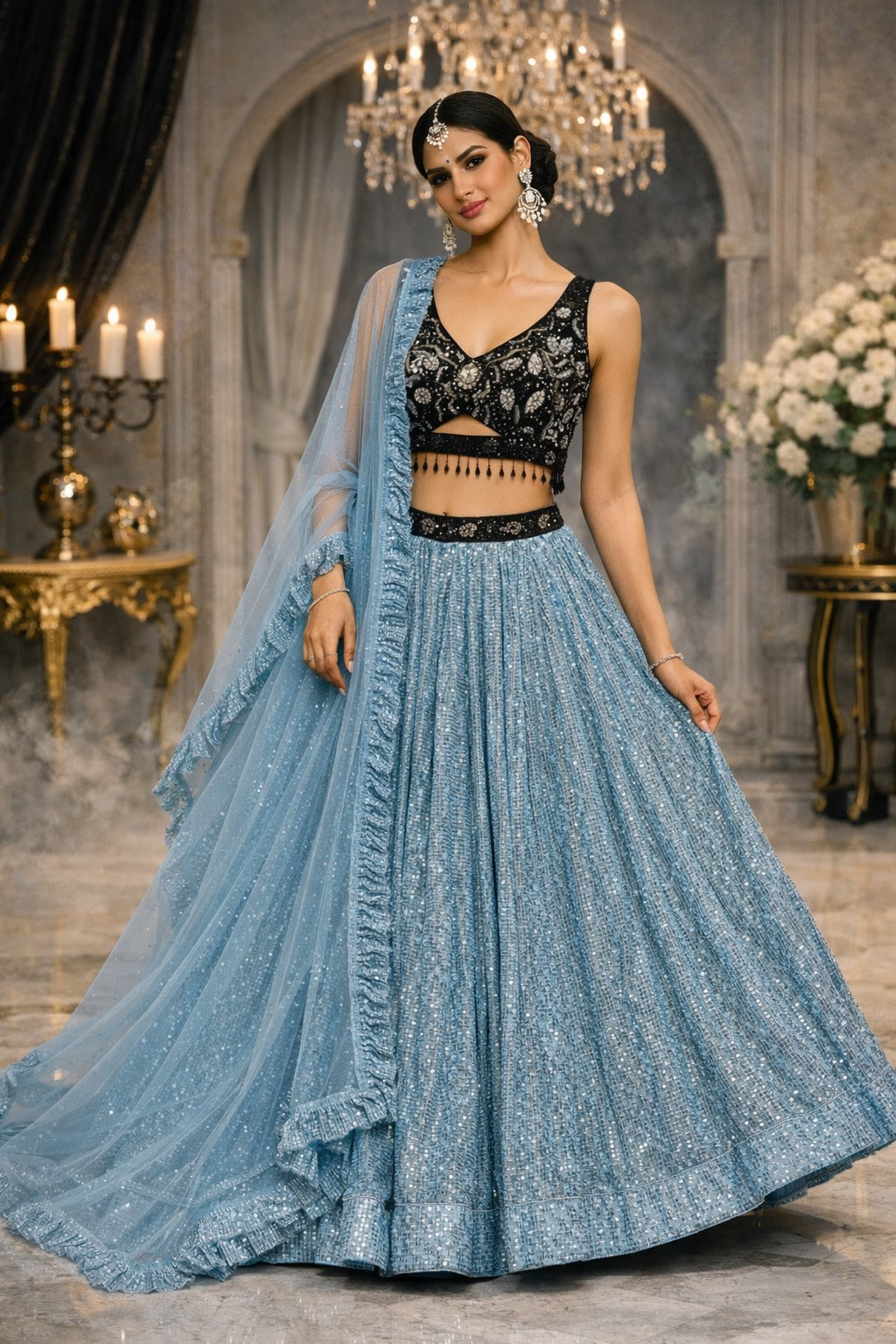 Blue Belle Lehenga