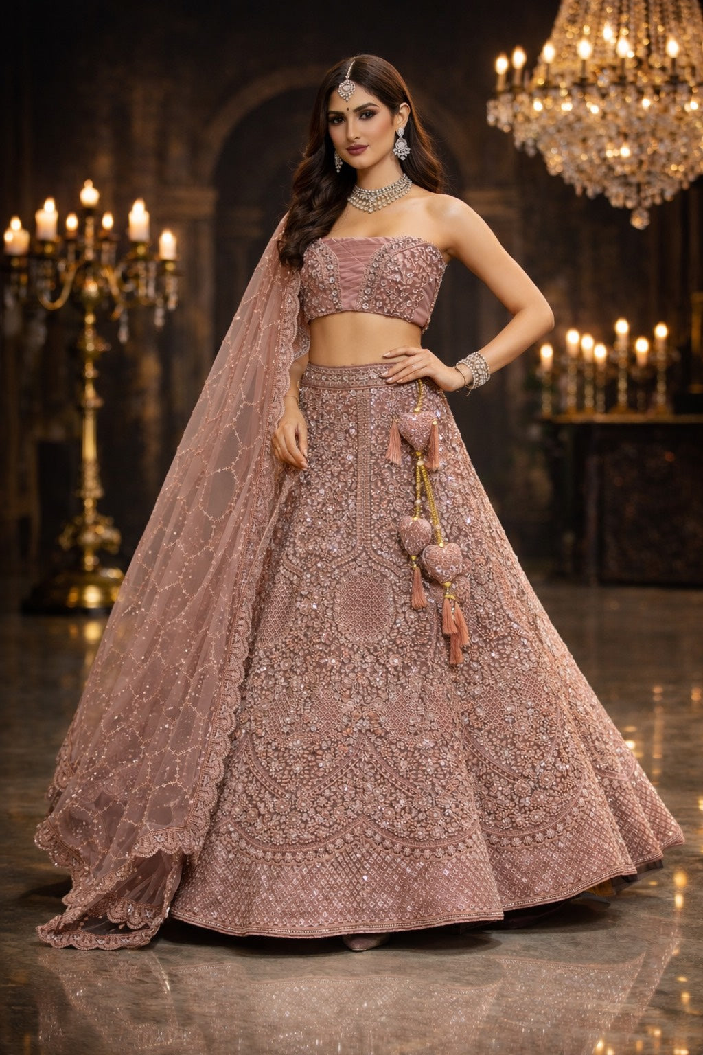 Velour Grace Lehenga