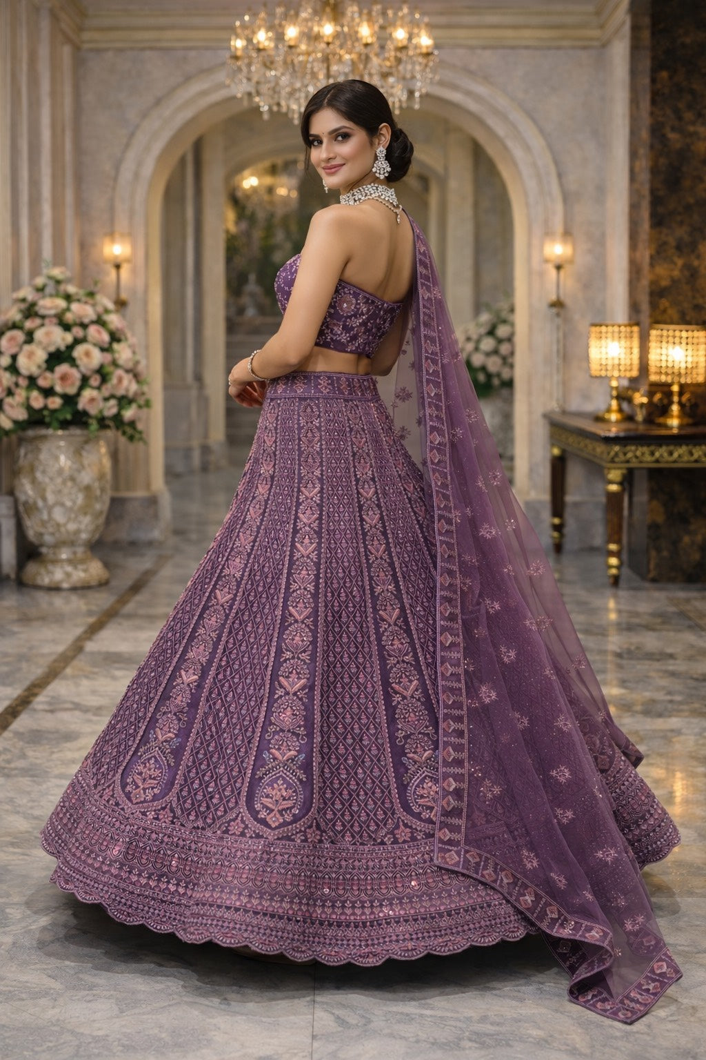 Dusty Plum Lehenga