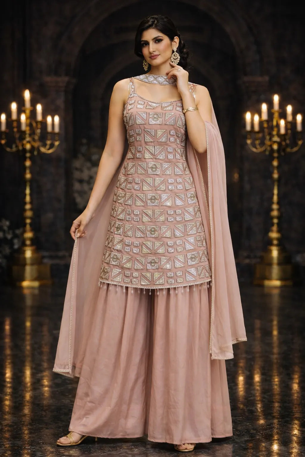 Elara Luxe Sharara Set