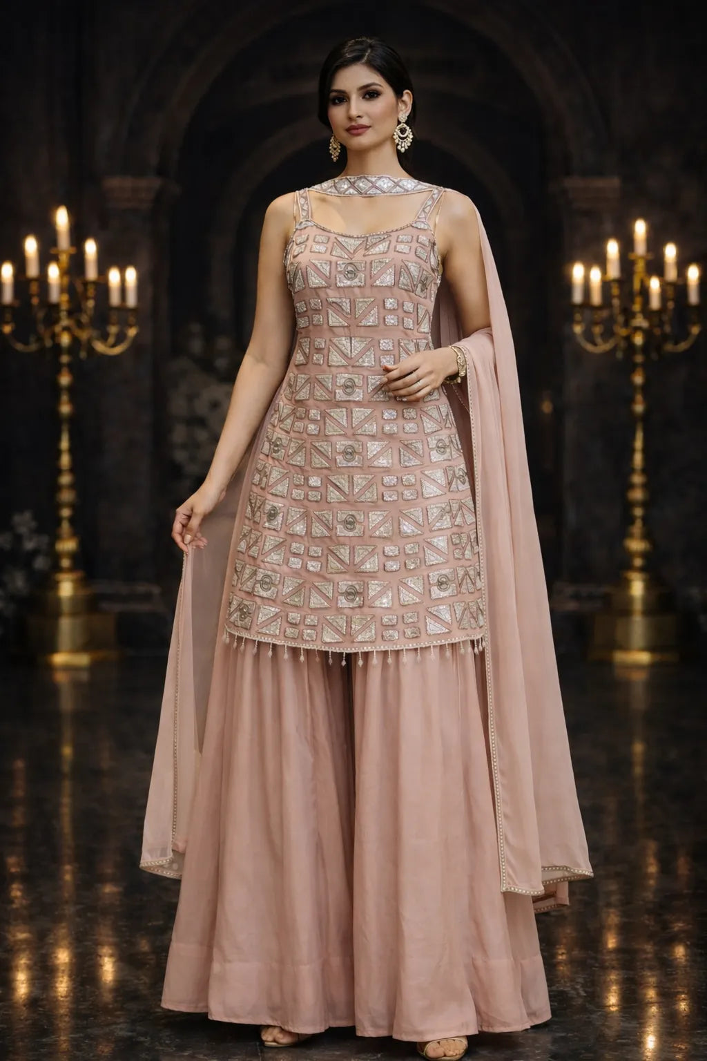 Elara Luxe Sharara Set