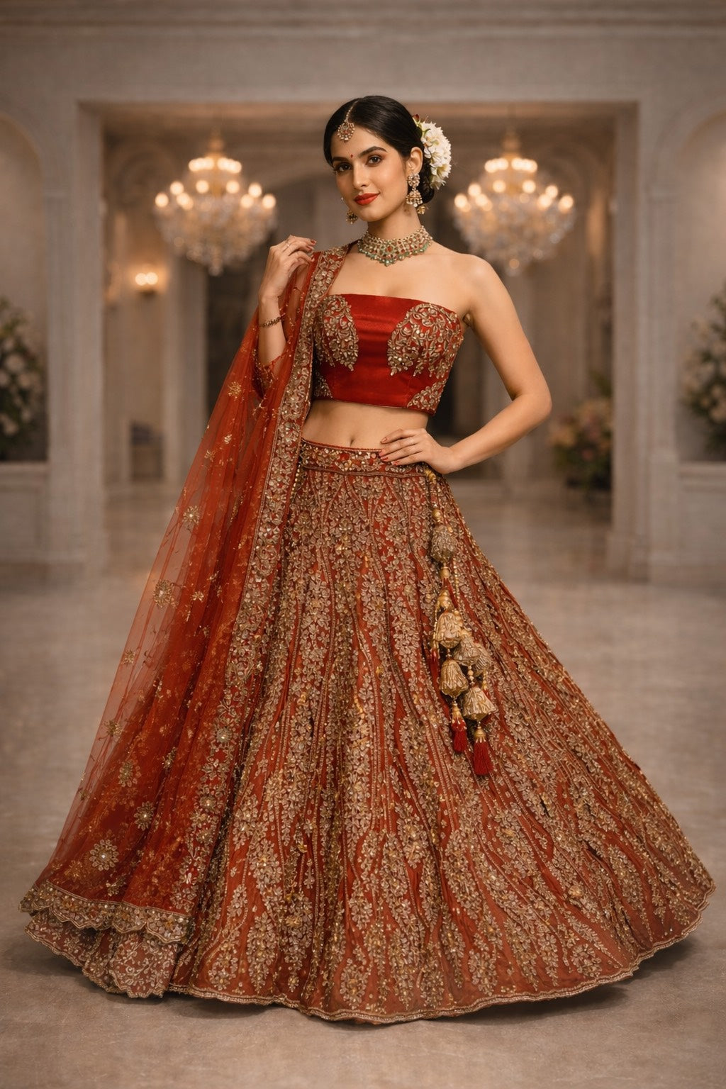 Crownveil Majesty Lehenga