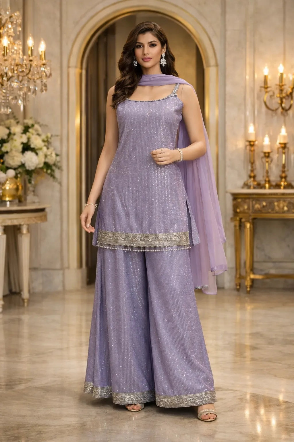 Lavanya Pearl Sharara Set