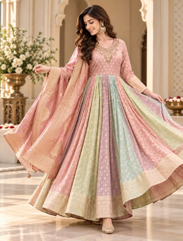 Aavishka Royal Lare Floor Lemgth Anarkali Suit Set