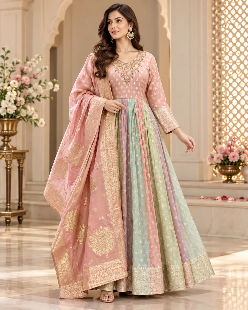 Aavishka Royal Lare Floor Lemgth Anarkali Suit Set