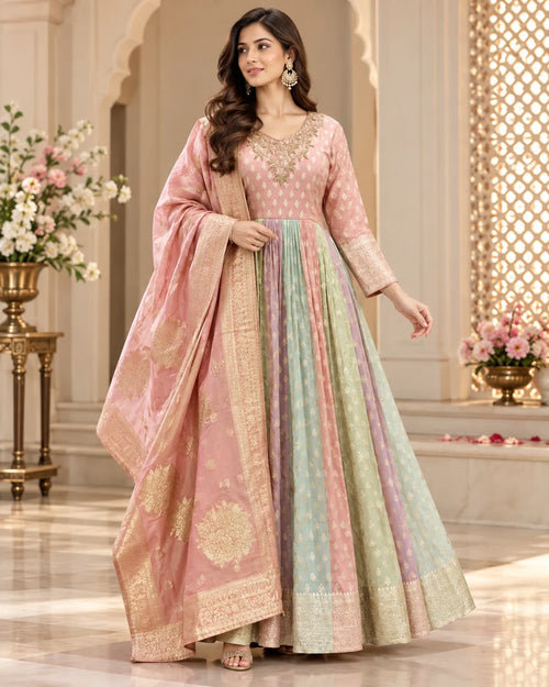 Aavishka Royal Lare Floor Lemgth Anarkali Suit Set