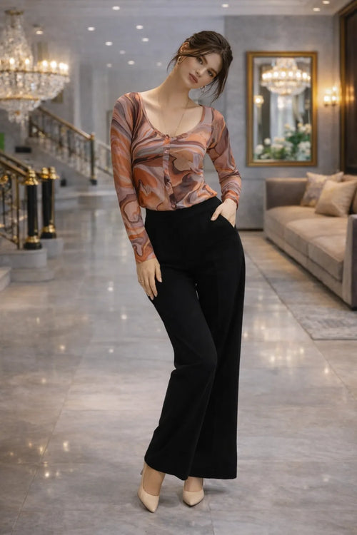 Abstract Print Mesh Top