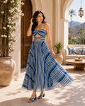 Azure & Amethyst Striped Dress