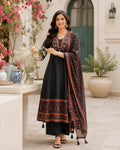 Black Heritage Cotton Suit Set