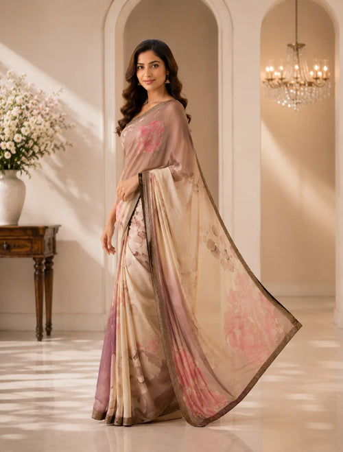 Bloom Printed Chiffon Saree
