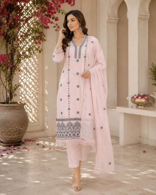 Blush Bloom Cotton Suit Set