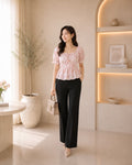 Blush Bloom Smocked Peplum Top