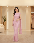 Blush Blossom Designer Saree