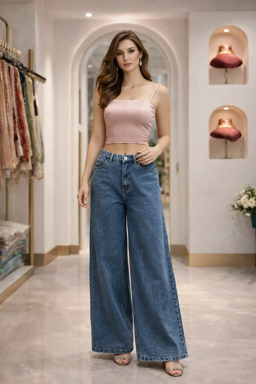 Blush Corset Crop Top