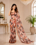 Blush Mosaic Georgette Saree