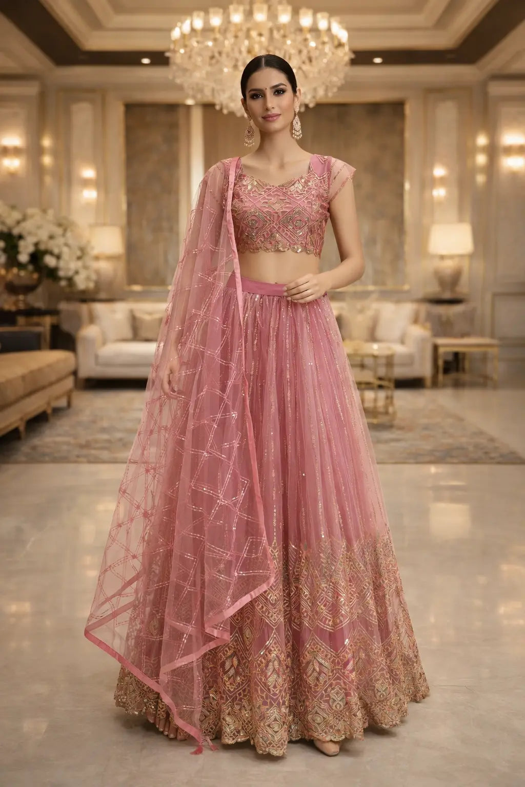 Blush Royale Embroidered Lehenga