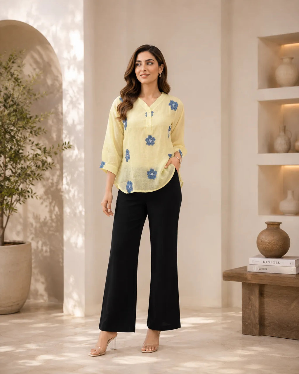 Butter Bloom Embroidered Top