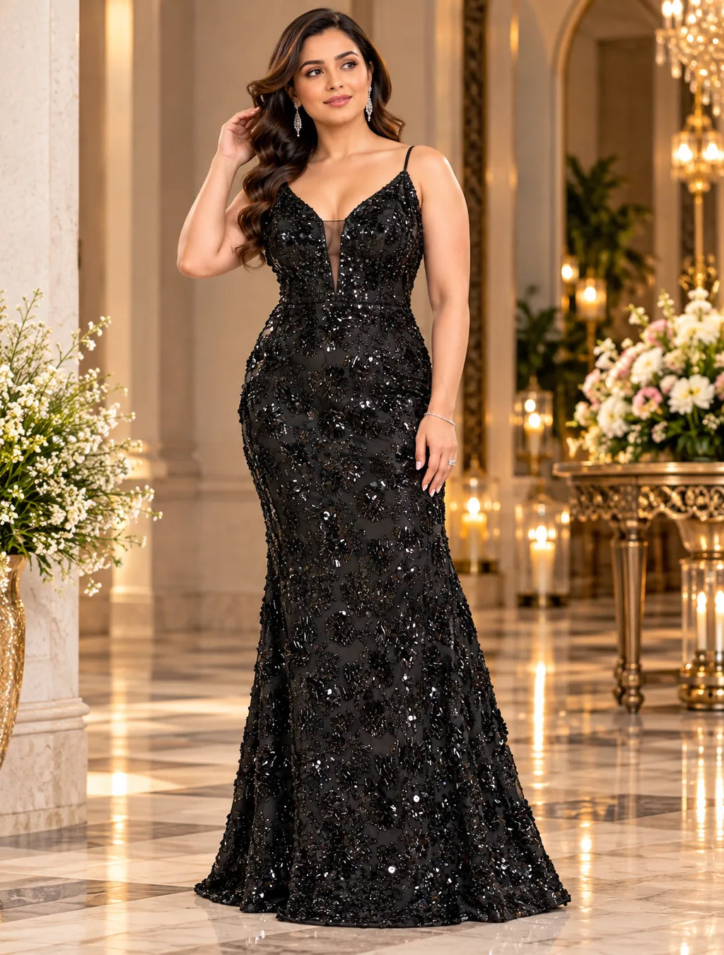 Celestara Embellished Mermaid Gown