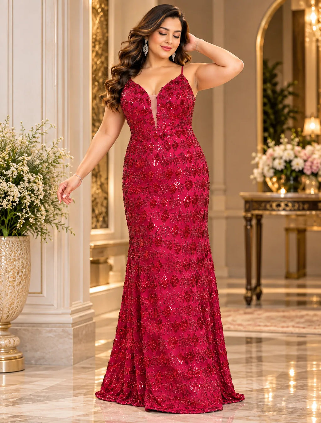 Celestara Embellished Mermaid Gown
