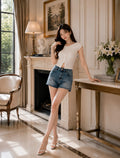 Classic Blue Denim Hot Shorts