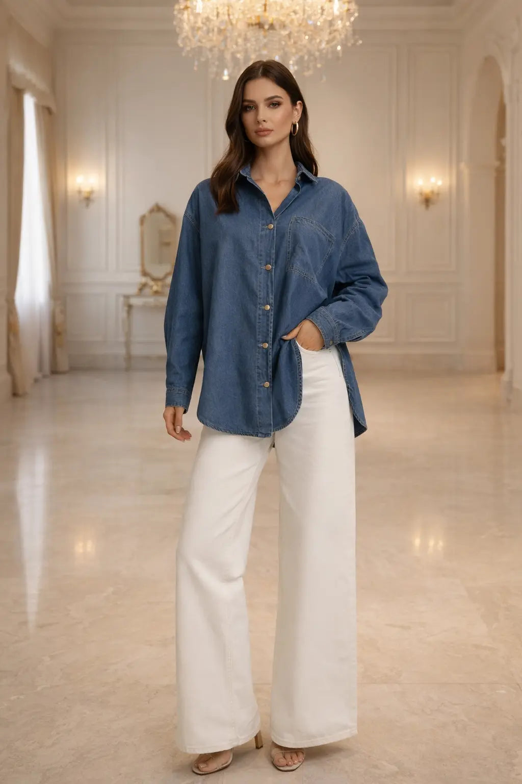 Classic Oversized Denim-Shirt
