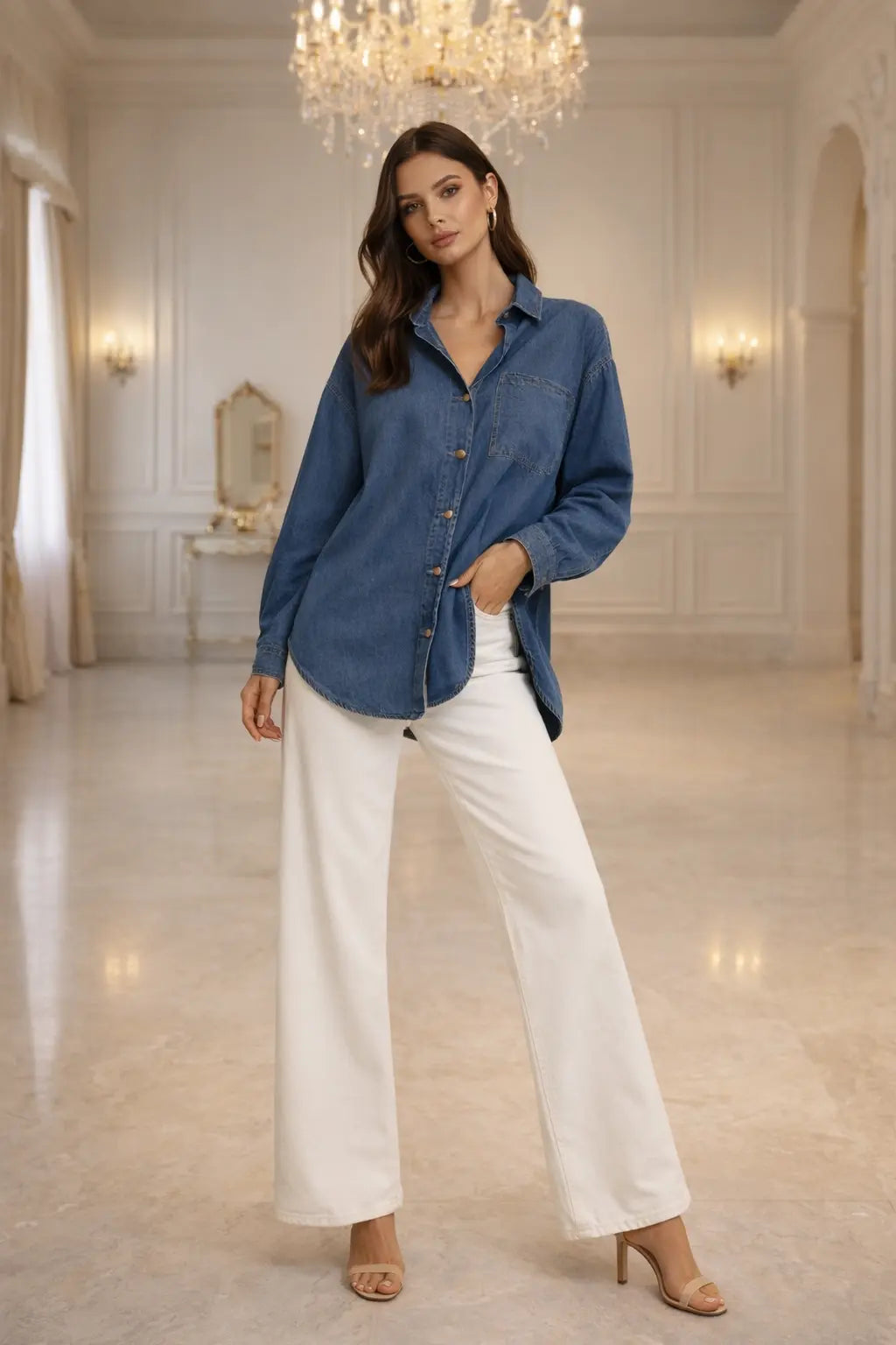 Classic Oversized Denim-Shirt