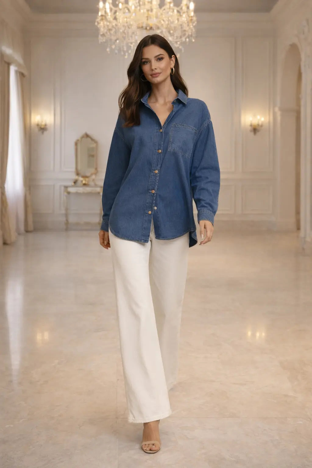 Classic Oversized Denim-Shirt