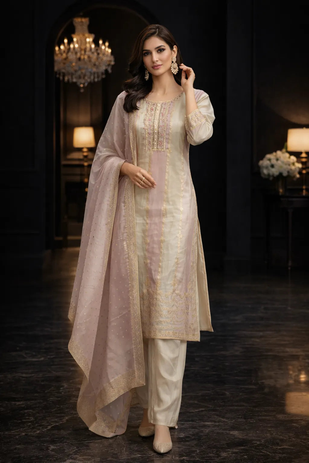 Dvi-Tone Elegance Suit Set