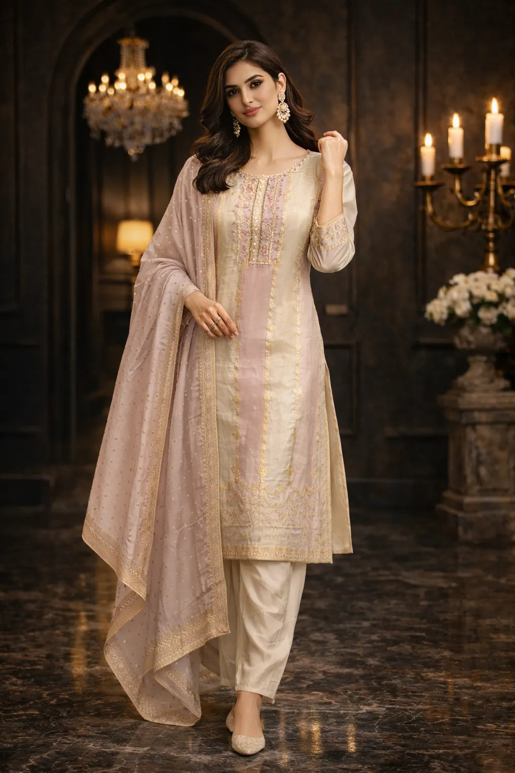 Dvi-Tone Elegance Suit Set