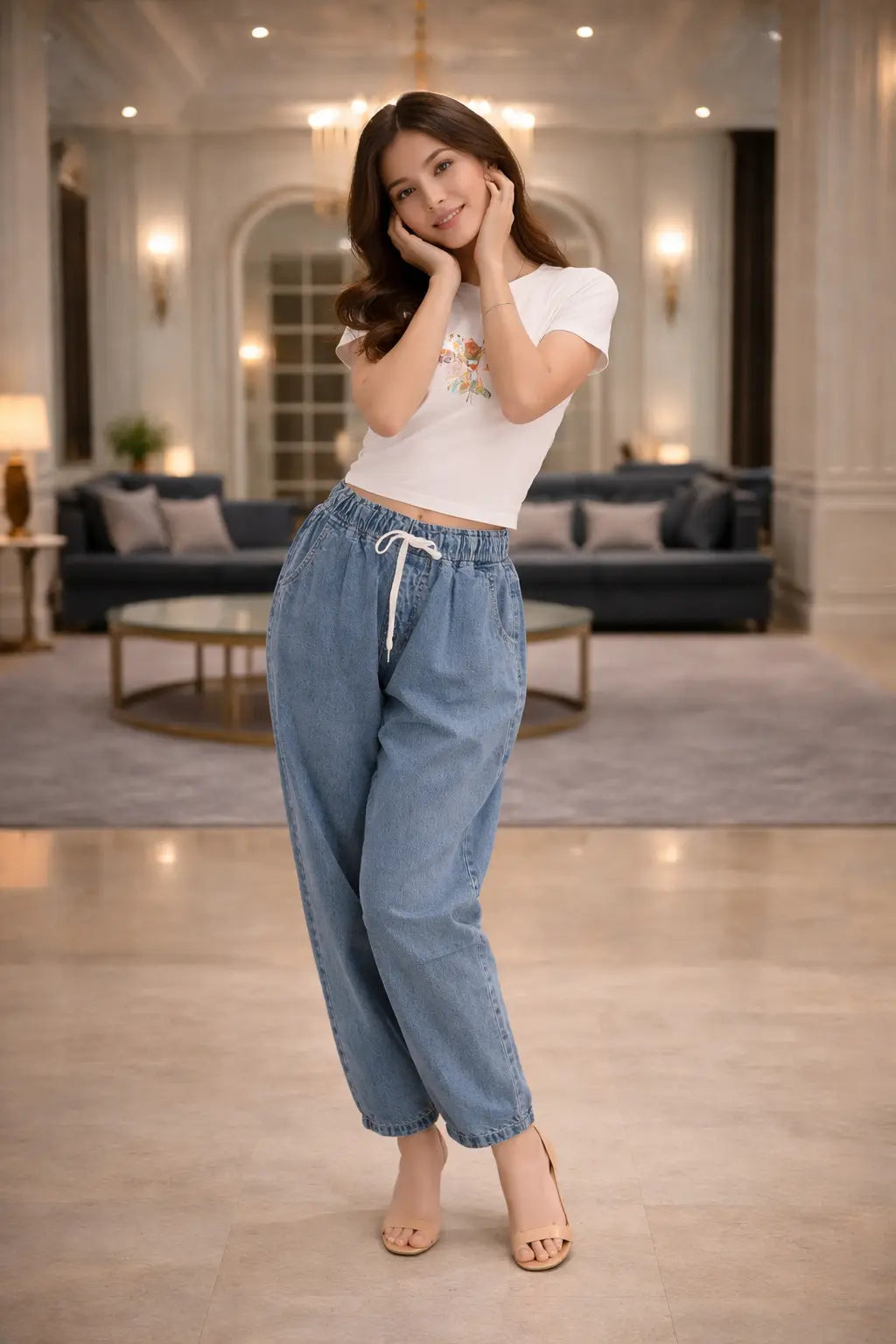 Ease Flow Denim Joggers
