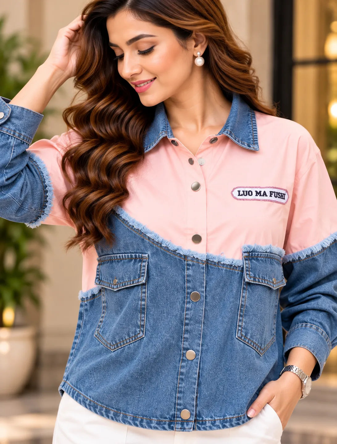 Edgecraft Denim Panel Shirt