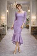 Elegant Lace Mermaid Midi Dress