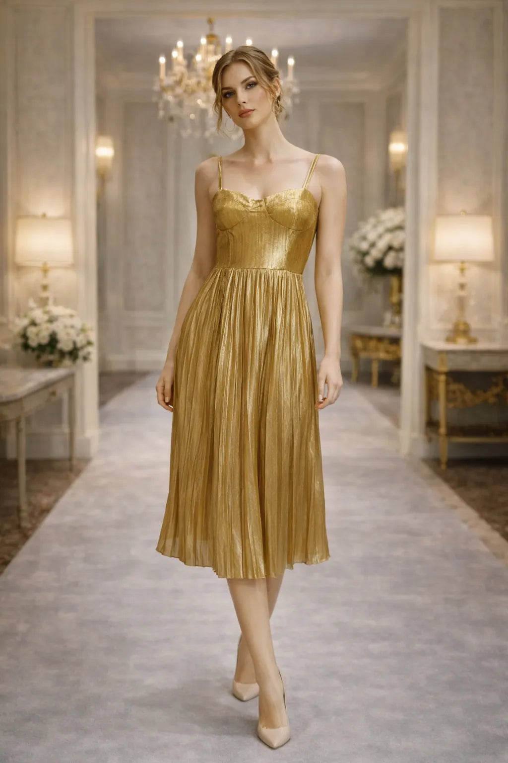 Elegant Pleated Dress