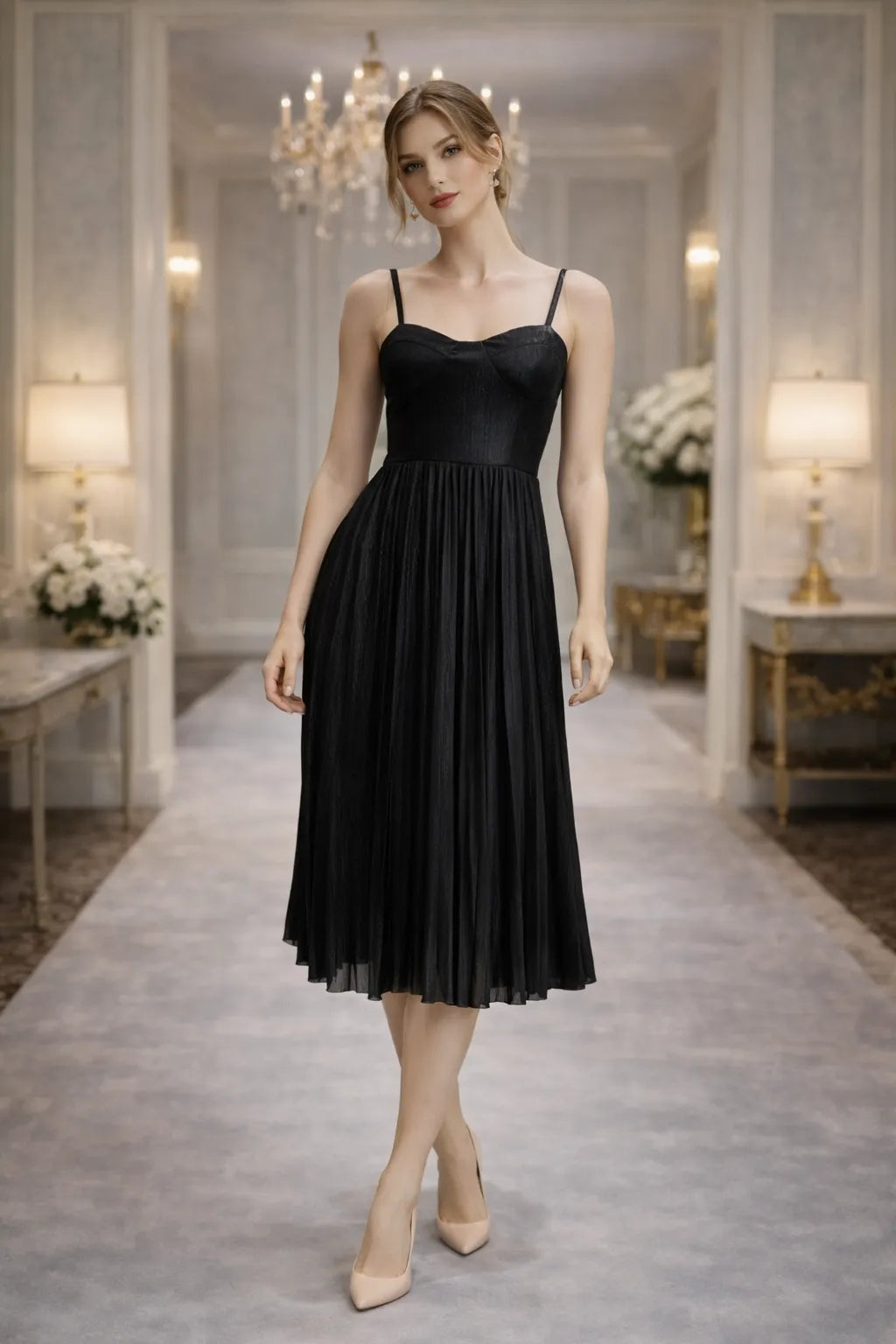 Elegant Pleated Dress