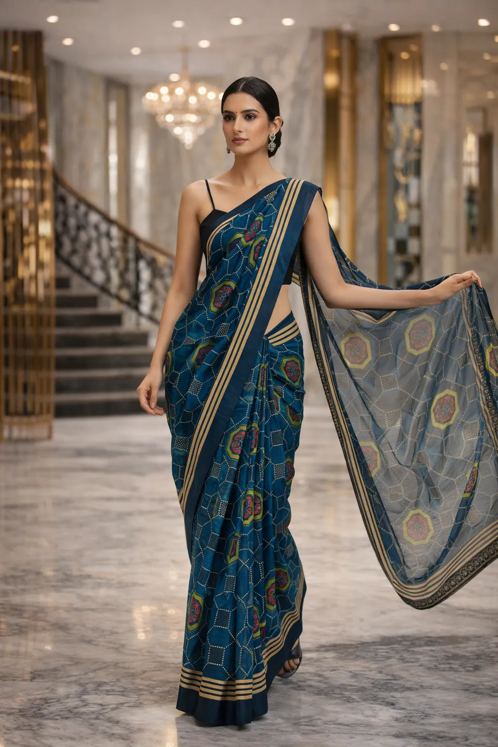 Elegant Printed Daily Wear Saree
