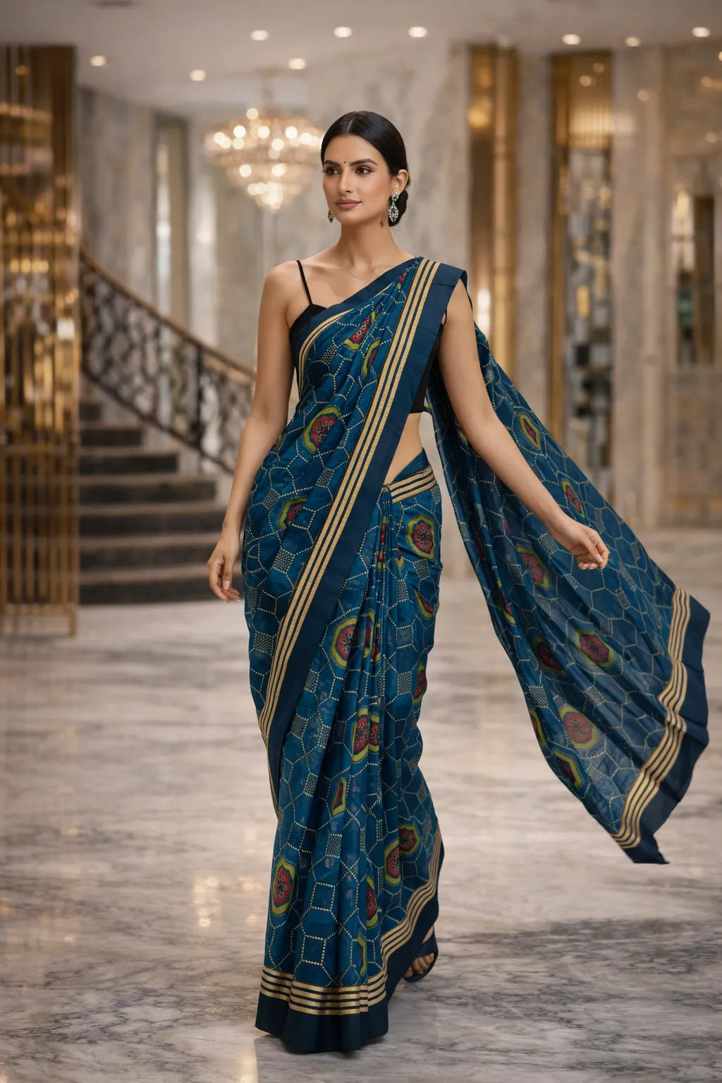 Elegant Printed Daily Wear Saree