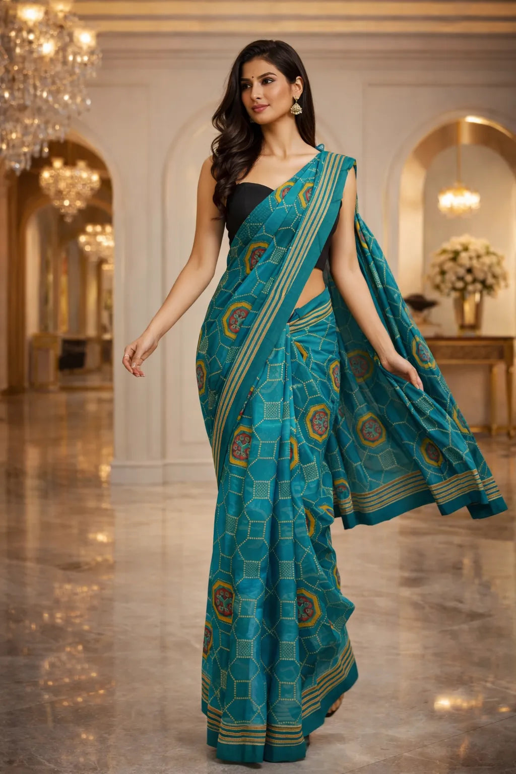 Elegant Printed Daily Wear Saree