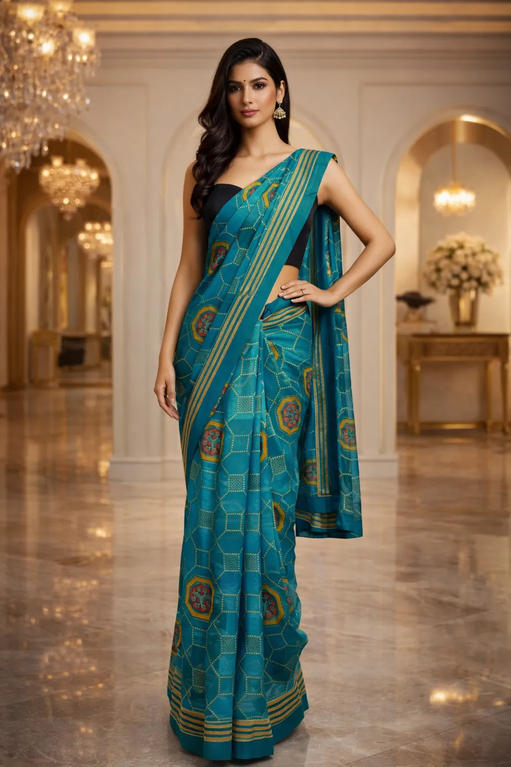 Elegant Printed Daily Wear Saree