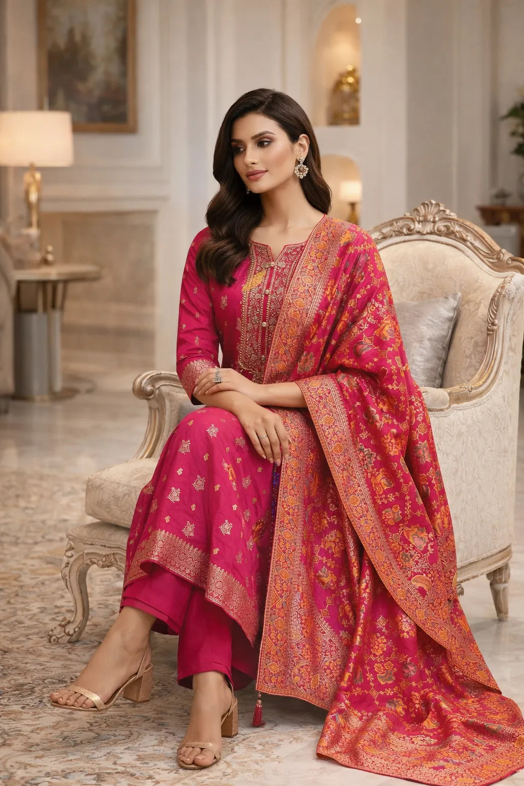 Evara A-Line Suit Set